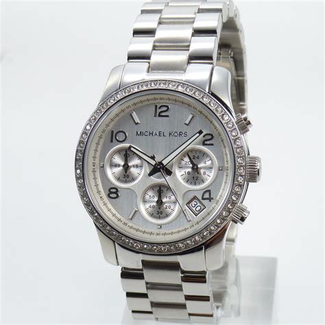 michael kors uhr damen chronograph silber|Silberne Michael Kors Uhren online bestellen .